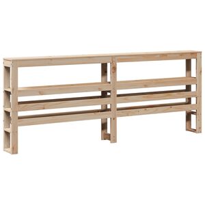 vidaXL Cabecero de cama con estantes madera maciza de pino 200 cm