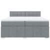 vidaXL Cama box spring con colch&oacute;n tela gris claro 200x200 cm