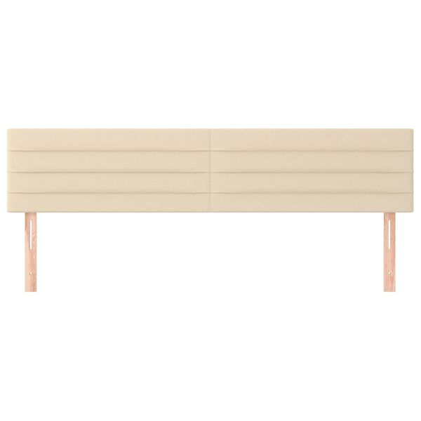 vidaXL Cabeceros tela crema 180x5x78/88 cm