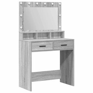 vidaXL Mesa Tocador Gris Sonoma 79 x 41 x 135 cm Madera de ingenier&iacute;a