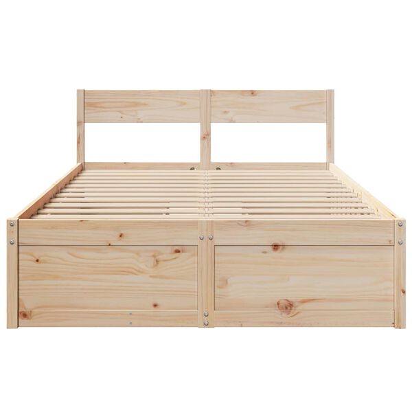 vidaXL Estructura de cama sin colchón madera de pino maciza 120x200 cm
