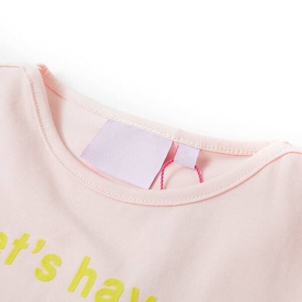 Camiseta infantil rosa suave 140