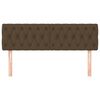 vidaXL Cabeceros 2 unidades tela marr&oacute;n oscuro 72x7x78/88 cm
