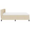 vidaXL Cama tipo Box Spring con colch&oacute;n Crema 200 x 160 cm Poli&eacute;ster