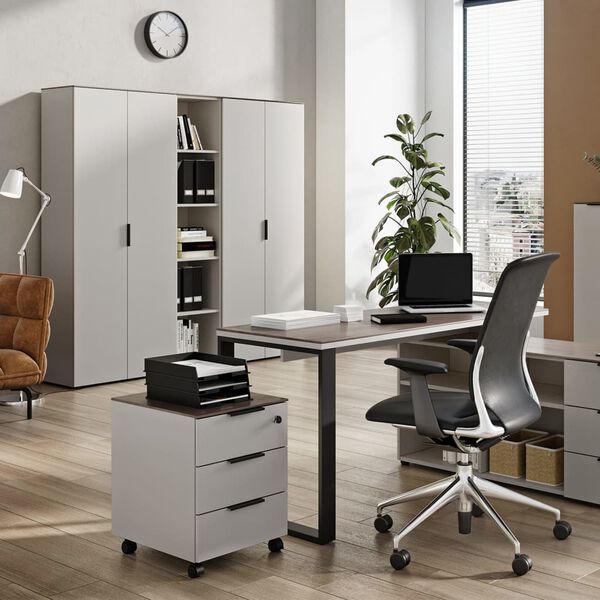 Germania Armario cajonera ruedas GW-Ancona 51x41x55 cm nogal cachemir