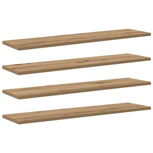 vidaXL Tablero de Estanter&iacute;a 3 niveles 4 uds. 80 x 20 x 1,5 cm Marr&oacute;n