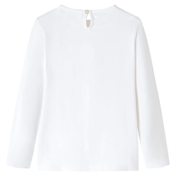 Camiseta infantil de manga larga color crudo 92