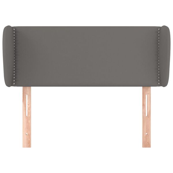 vidaXL Cabecero de cuero sint&eacute;tico gris 103x23x78/88 cm