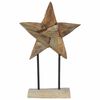 vidaXL Estrella de Navidad LED Marr&oacute;n 31 x 15 x 46 cm