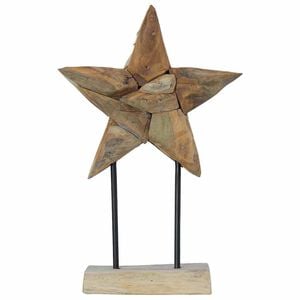 vidaXL Estrella de Navidad Marr&oacute;n 31 x 15 x 46 cm