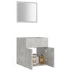 vidaXL Set muebles de ba&ntilde;o 2 piezas madera contrachapada gris hormig&oacute;n