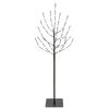 vidaXL &Aacute;rbol de Navidad LED Negro 120 cm Acero 100 LED