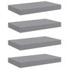 vidaXL Estantes flotantes de pared 4 uds gris MDF 40x23x3,8 cm