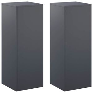 vidaXL Soporte de plantas 2 pcs Gris antracita 30 x 30 x 80 cm