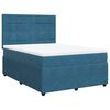 vidaXL Cama box spring con colch&oacute;n terciopelo azul oscuro 160x200 cm