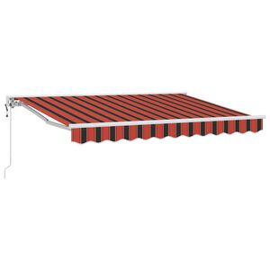 vidaXL Toldo Retr&aacute;ctil El&eacute;ctrico Naranja, Negro y Amarillo 3 x 2,5 m
