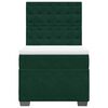 vidaXL Cama box spring con colch&oacute;n terciopelo verde oscuro 90x190 cm