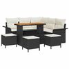 vidaXL Conjunto de sof&aacute;s de jard&iacute;n 9 uds. Negro rat&aacute;n sint&eacute;tico