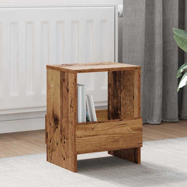 vidaXL Estante de revistas 2 pcs Madera vieja 35 x 30 x 45 cm