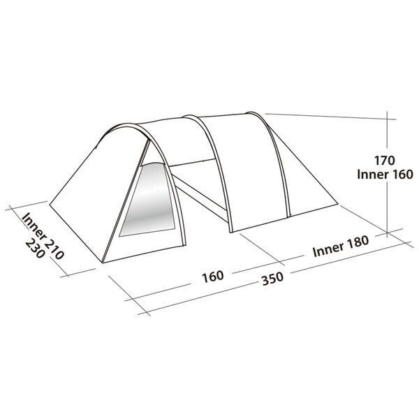 Easy Camp Tienda de campa&ntilde;a Galaxy 300 3 personas verde r&uacute;stico