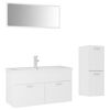 vidaXL Juego de muebles de ba&ntilde;o madera de ingenier&iacute;a blanco