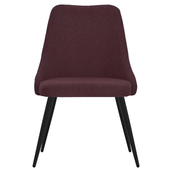 vidaXL Sillas de comedor 4 unidades de tela morada