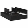 vidaXL Cama con almacenamiento con puerta Roble Negro 140 x 190 cm