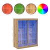 vidaXL Aparador LED Roble artisan 81 x 37 x 100 cm
