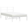 vidaXL Estructura cama sin colch&oacute;n con cabecero metal blanco 120x200cm