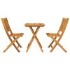 vidaXL Juego Bistro de Jardín 3 pcs Marrón Madera de Acacia Sólida