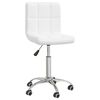 vidaXL Silla de comedor giratoria cuero sint&eacute;tico blanco