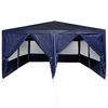 vidaXL Carpa de Fiesta Azul y Blanco 400 x 400 x 266 cm