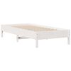 vidaXL Cama con estantería sin colchón madera maciza blanca 75x190 cm