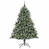 vidaXL &Aacute;rbol de Navidad artificial Verde 210 cm PVC, Pl&aacute;stico y Acero