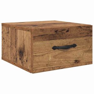 vidaXL Armario de Noche con caj&oacute;n Madera vieja 35 x 35 x 20 cm