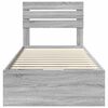 vidaXL Estructura de cama Gris Sonoma 90 x 200 cm Madera Ingenieril