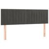 vidaXL Cama box spring con colch&oacute;n terciopelo gris oscuro 140x200 cm