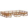 vidaXL Conjunto de sof&aacute;s de exterior 10 pcs Natural