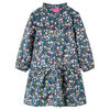 vidaXL Vestido infantil de manga larga azul oscuro 104