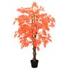 vidaXL &Aacute;rbol de Arce Artificial Rojo 80 x 16 x 120 cm Tela y madera