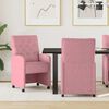 vidaXL Sillas de Comedor con Ruedas 2 pcs Rosa 58 x 67 x 97 cm