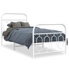 vidaXL Estructura cama sin colch&oacute;n con estribo metal blanco 90x190 cm