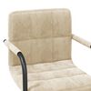 vidaXL Sillas de comedor giratorias 2 uds terciopelo crema