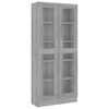 vidaXL Vitrina de madera contrachapada gris sonoma 82,5x30,5x185 cm