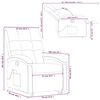 vidaXL Sill&oacute;n reclinable de masaje elevable tela gris taup&eacute;