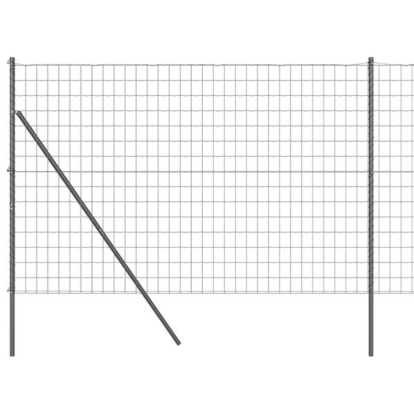 vidaXL Cerca Euro Gris 1.6 x 10 m Hierro recubierto de PVC