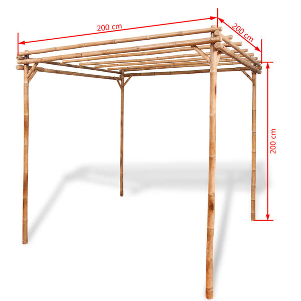 vidaXL P&eacute;rgola de bamb&uacute; 2x2x2 m
