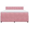vidaXL Cama box spring con colch&oacute;n terciopelo rosa 180x200 cm