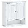 vidaXL Mueble de pared ba&ntilde;o BERG madera maciza blanco 69,5x27x71,5 cm