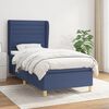 vidaXL Cama box spring con colch&oacute;n tela azul 90x200 cm
